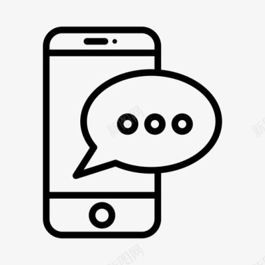 手机聊天手机电子邮件手机短信图标图标