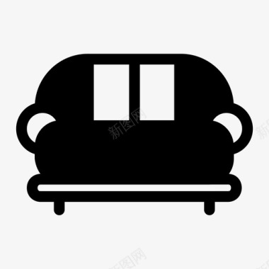沙发经典沙发家具图标图标