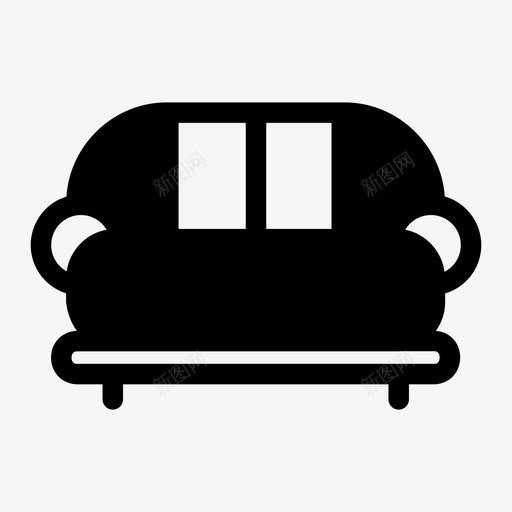 沙发经典沙发家具图标svg_新图网 https://ixintu.com 家具 沙发 经典沙发 长椅