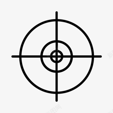 十字准星手枪奥运会射击散弹枪体育图标图标