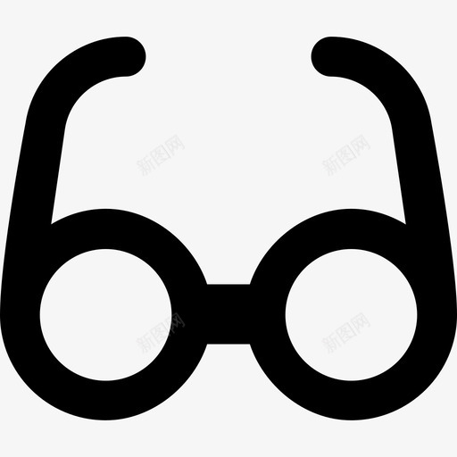 圆形镜片眼镜时尚科学和医学图标svg_新图网 https://ixintu.com 圆形镜片眼镜 时尚 科学和医学