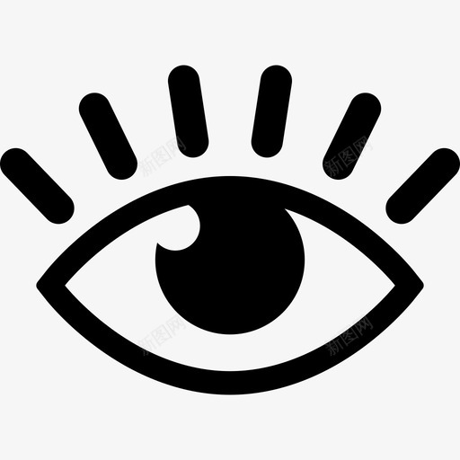 有睫毛的眼睛手势眼罩图标svg_新图网 https://ixintu.com 手势 有睫毛的眼睛 眼罩