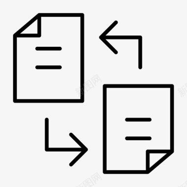 交换数据箭头文档图标图标