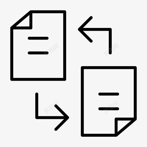 交换数据箭头文档图标svg_新图网 https://ixintu.com 交换数据 文件 文档 箭头