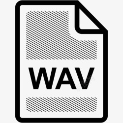 WAV扩展wav文件扩展名格式图标高清图片
