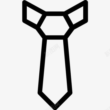 领带衣服时尚图标图标