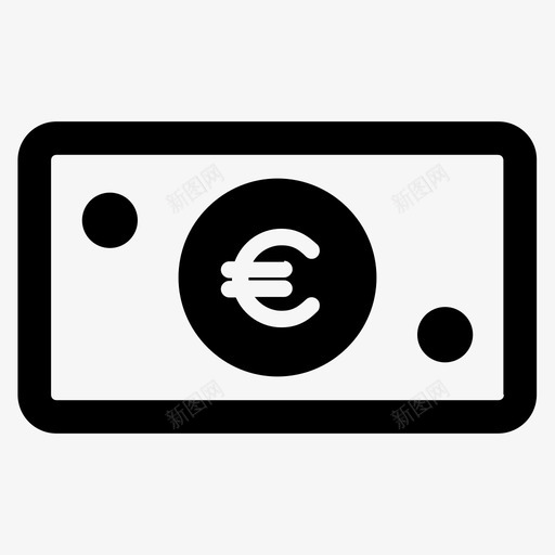 钱现金货币图标svg_新图网 https://ixintu.com 欧元 现金 货币 钱