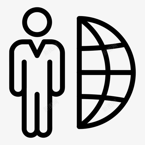 全球业务国际跨国图标svg_新图网 https://ixintu.com 业务线 全球业务 全球范围 国际 跨国
