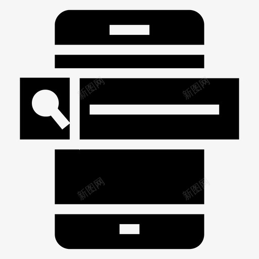 移动手机iphone图标svg_新图网 https://ixintu.com iphone 手机 搜索 智能手机 移动 移动功能glyphs