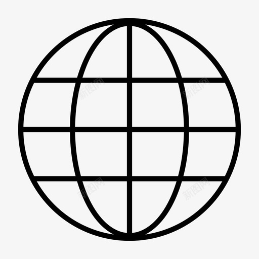 地球地球网格世界图标svg_新图网 https://ixintu.com 世界 地球 地球网格 经济