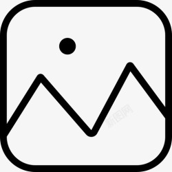 方形山图像山图标高清图片