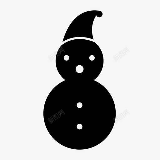 雪人圣诞节冬天图标svg_新图网 https://ixintu.com 冬天 圣诞节 庆祝 雪人