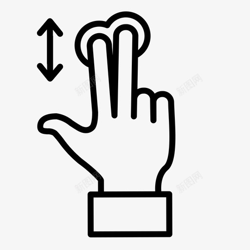 触摸手势手指移动图标svg_新图网 https://ixintu.com 手势 手指 滚动 移动 触摸手势