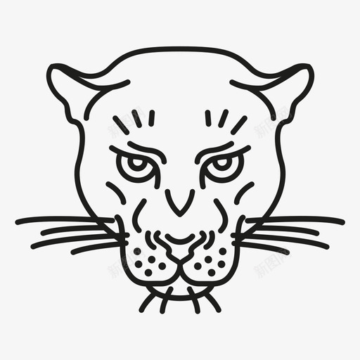 豹动物猫图标svg_新图网 https://ixintu.com 动物 猫 豹