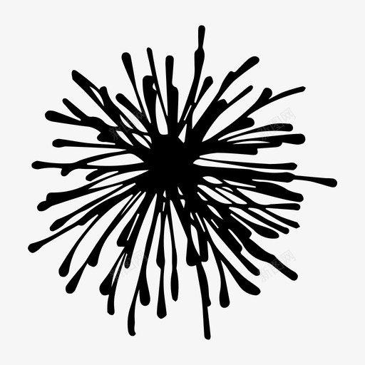 花抽象圆珠笔图标svg_新图网 https://ixintu.com 圆珠笔 抽象 涂鸦 自然 花