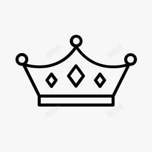 皇冠国王中世纪图标svg_新图网 https://ixintu.com 中世纪 国王 女王 皇冠 皇室