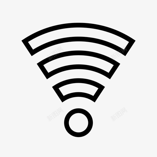 wifi计算机网络无线图标svg_新图网 https://ixintu.com wifi 技术 无线 无线连接 计算机网络