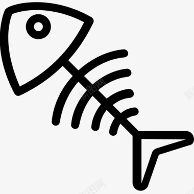 鱼骨食物海鲜图标图标