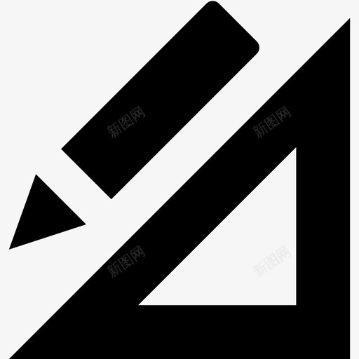 度正方形绘图几何工具图标svg_新图网 https://ixintu.com 几何工具 学校和教育字形图标 度正方形 绘图 设置正方形 铅笔