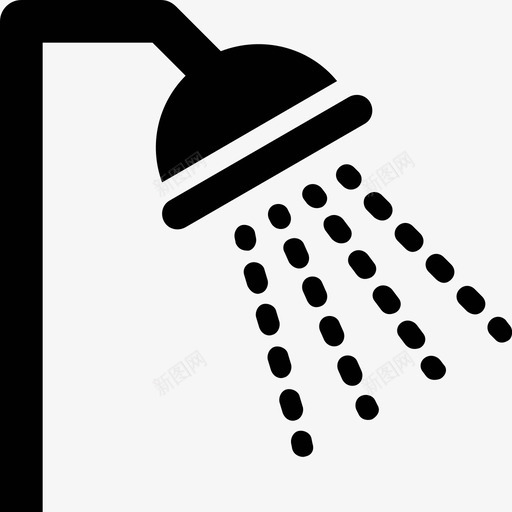 旅行洗澡淋浴图标svg_新图网 https://ixintu.com 一套夏季和旅行字形图标 旅行 洒水器 洗澡 淋浴 淋浴喷头