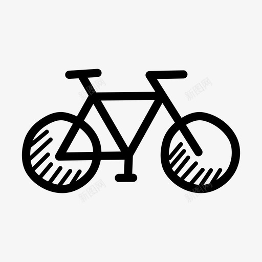 自行车交通工具旅行图标svg_新图网 https://ixintu.com 交通工具 夏日涂鸦 旅行 汽车 自行车