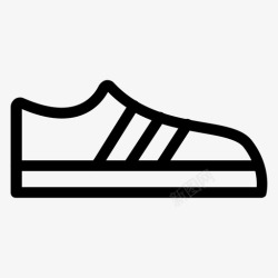运动鞋和皮尺鞋类运动鞋运动服图标高清图片