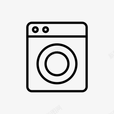 洗衣机电器服务薄图标图标