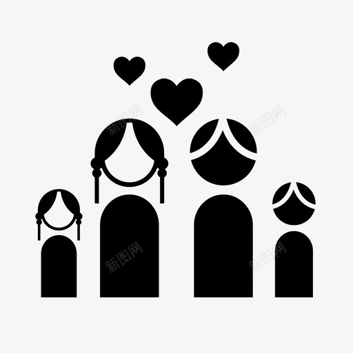 家庭家庭成员小组图标svg_新图网 https://ixintu.com 家庭 家庭成员 小组 幸福家庭 爱 爱的图标