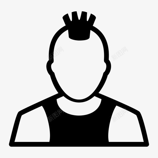 朋克阿凡达莫霍克图标svg_新图网 https://ixintu.com 人 摇滚 朋克 莫霍克 阿凡达