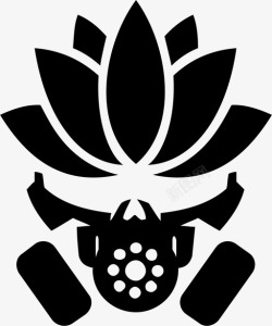 防毒面具人物莲花防毒面具人物毒药图标高清图片