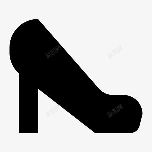 高跟鞋时尚女性图标svg_新图网 https://ixintu.com 女性 时尚 服装和配饰固体图标 鞋类 高跟鞋