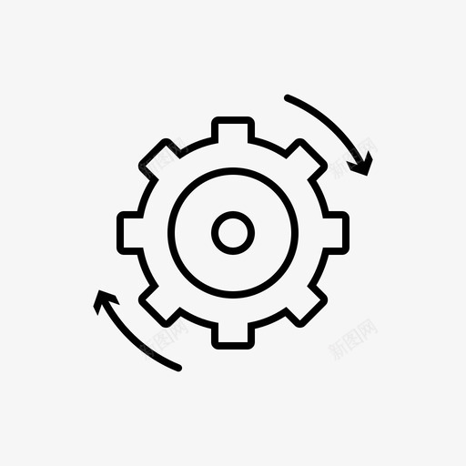 设置齿轮计划图标svg_新图网 https://ixintu.com 办公用品 方向盘 策略 计划 设置 齿轮