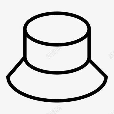水桶帽夏日帽帽子图标图标