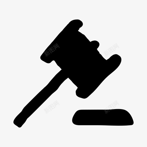 木槌法庭手绘图标svg_新图网 https://ixintu.com 手绘 手绘材料设计图标 木槌 法官 法庭 法律 素描