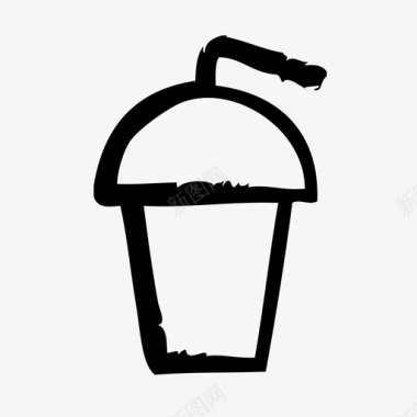 冰咖啡酒吧咖啡店图标图标