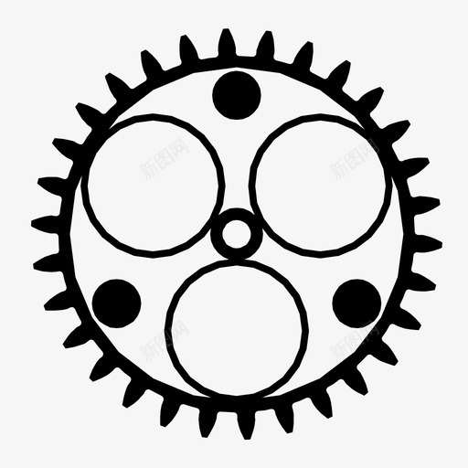 齿轮发动机机器图标svg_新图网 https://ixintu.com 发动机 工作 机器 机构 马达 齿轮