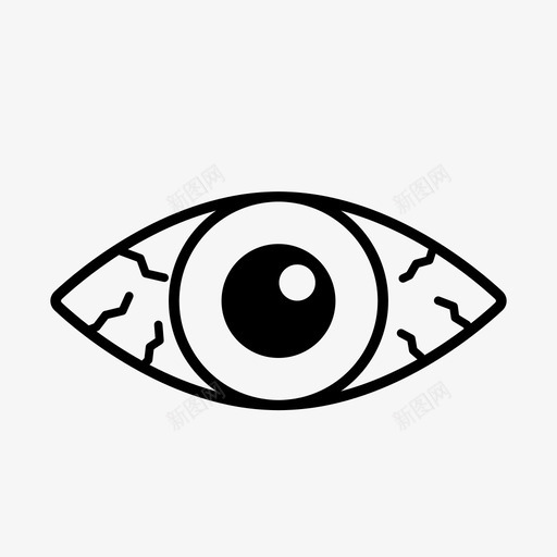 发炎的眼睛充血的眼睛眼病图标svg_新图网 https://ixintu.com 充血的眼睛 发炎的眼睛 疲劳的眼睛 眼病 眼睛