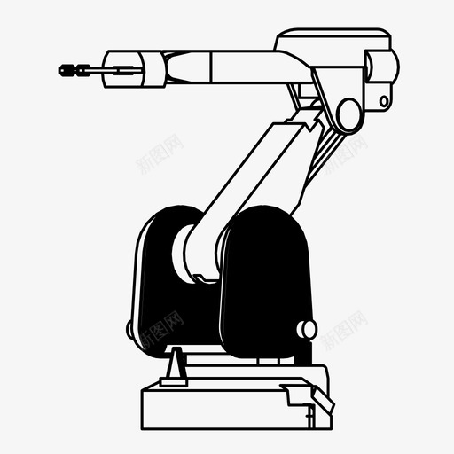 机械臂未来工业图标svg_新图网 https://ixintu.com 工业 未来 机械 机械手臂 机械臂 生产