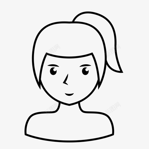 女性头像头发图标svg_新图网 https://ixintu.com 个人资料 头像 头发 女性 用户