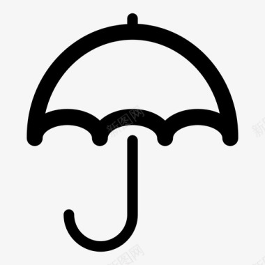 伞开伞雨图标图标