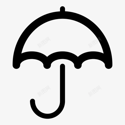 伞开伞雨图标svg_新图网 https://ixintu.com 伞 天气 开伞 直线正方形 雨 雨伞