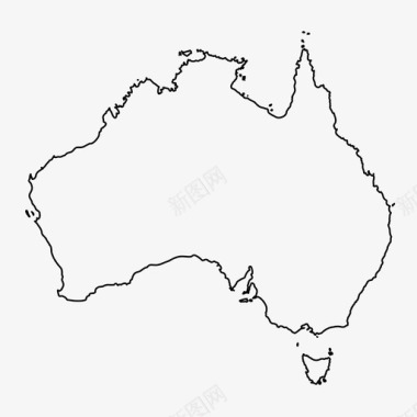 澳大利亚地图堪培拉悉尼图标图标
