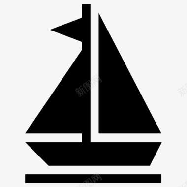帆船航海航行图标图标