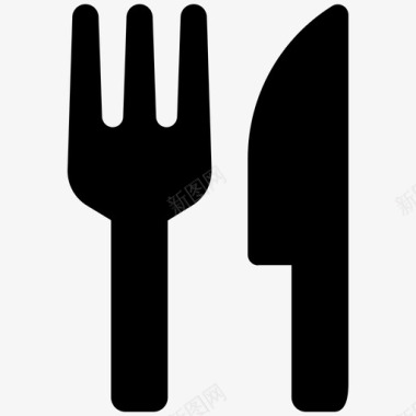 叉子和刀叉子刀刀叉图标图标