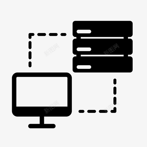 客户端服务器数据pc图标svg_新图网 https://ixintu.com pc 存储 客户端服务器 数据 服务器通信