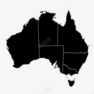 澳大利亚地图地区悉尼图标图标