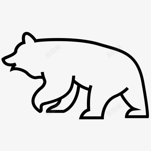 熊动物森林图标svg_新图网 https://ixintu.com 动物 极地 森林 泰迪 熊 熊3系列