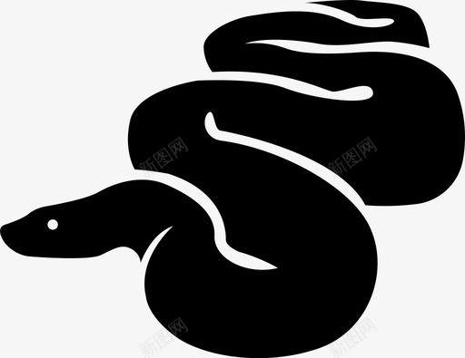 蟒蛇巨蟒爬行动物图标svg_新图网 https://ixintu.com 两栖动物 巨蟒 爬行动物 蟒蛇