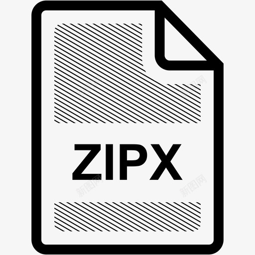 zipx文件扩展名格式图标svg_新图网 https://ixintu.com zipx文件 扩展名 文件格式 格式 类型