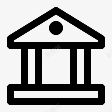 银行货币机构图标图标